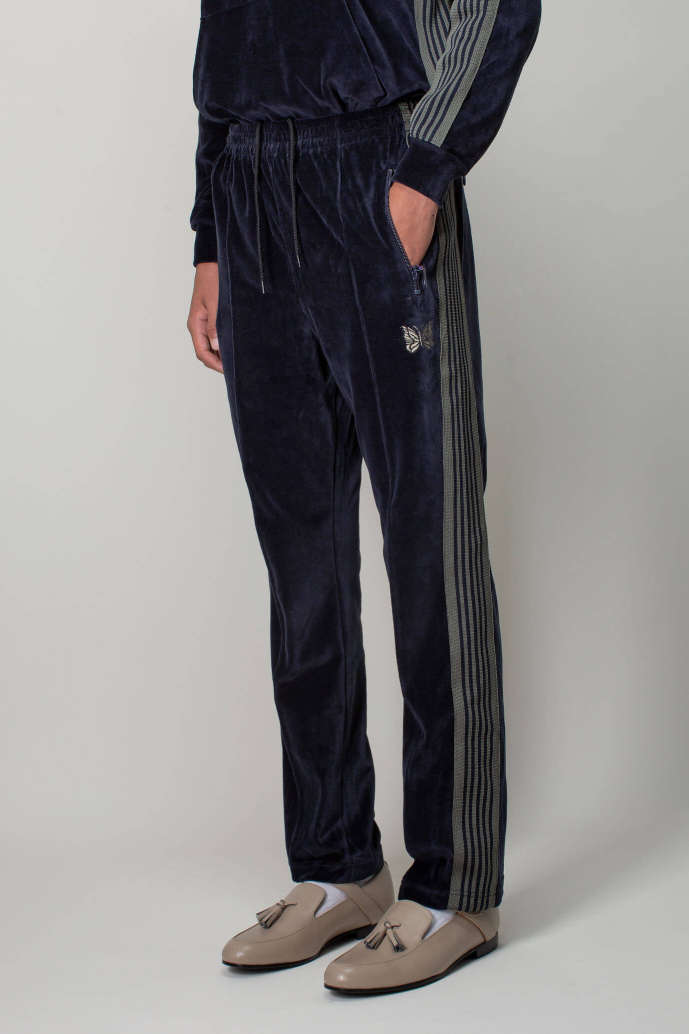 Needles Narrow Track Pants - C/Pe Velour-