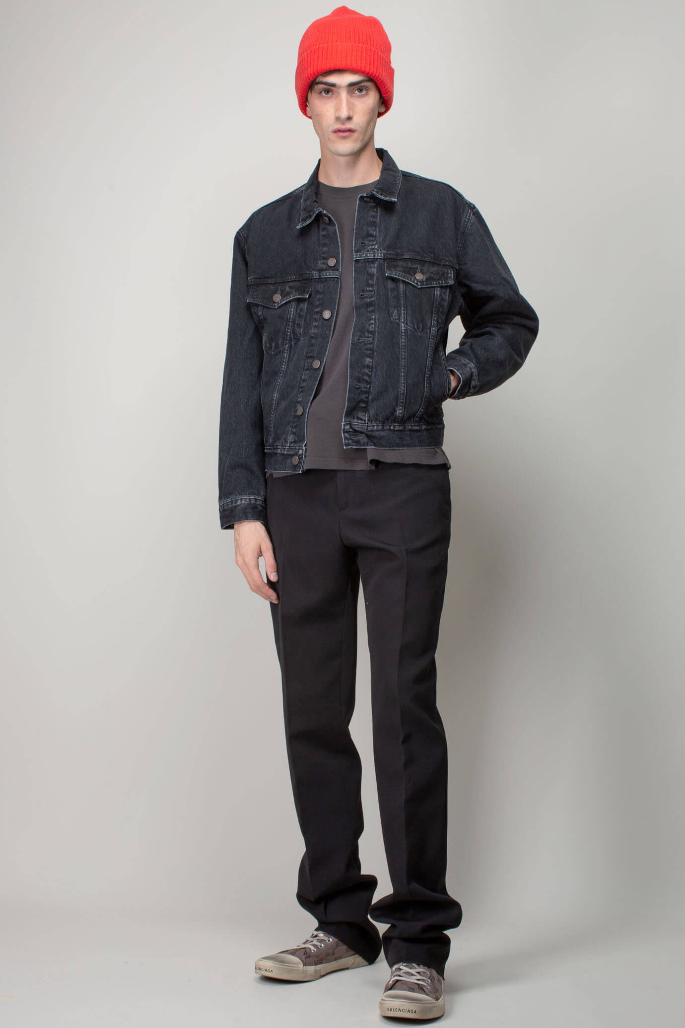 Gesteppte Innenjacke aus Denim