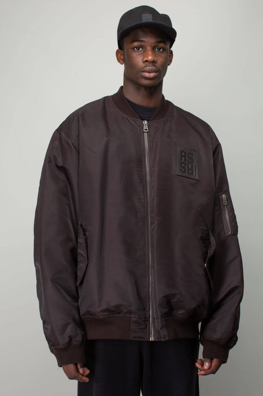 Classic Bomber with Leather Patch