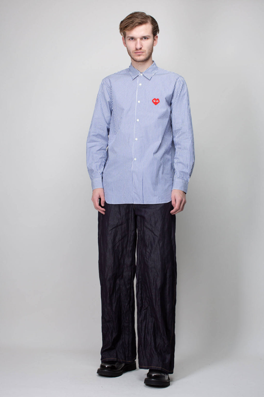 Mens Shirt Woven Stripe