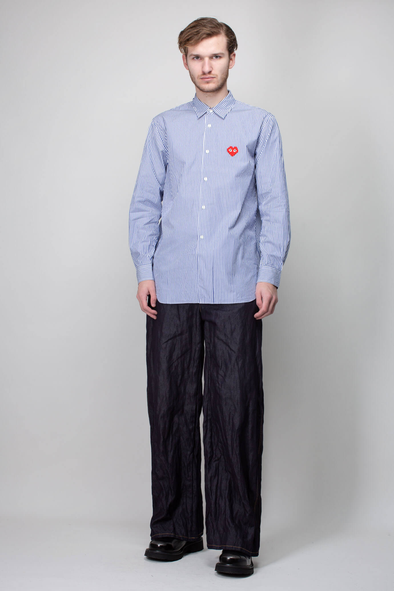 Mens Shirt Woven Stripe