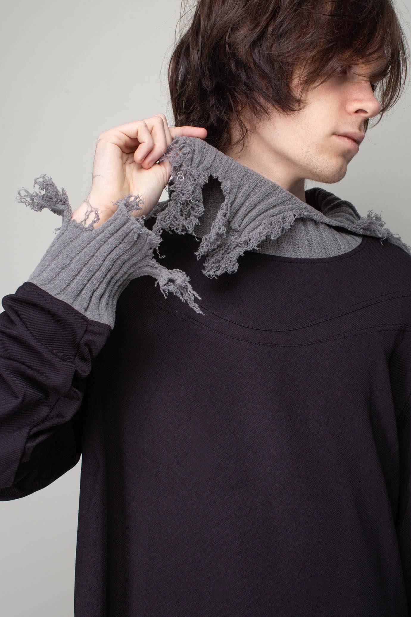 Cedid Rib Pullover Blue Grey