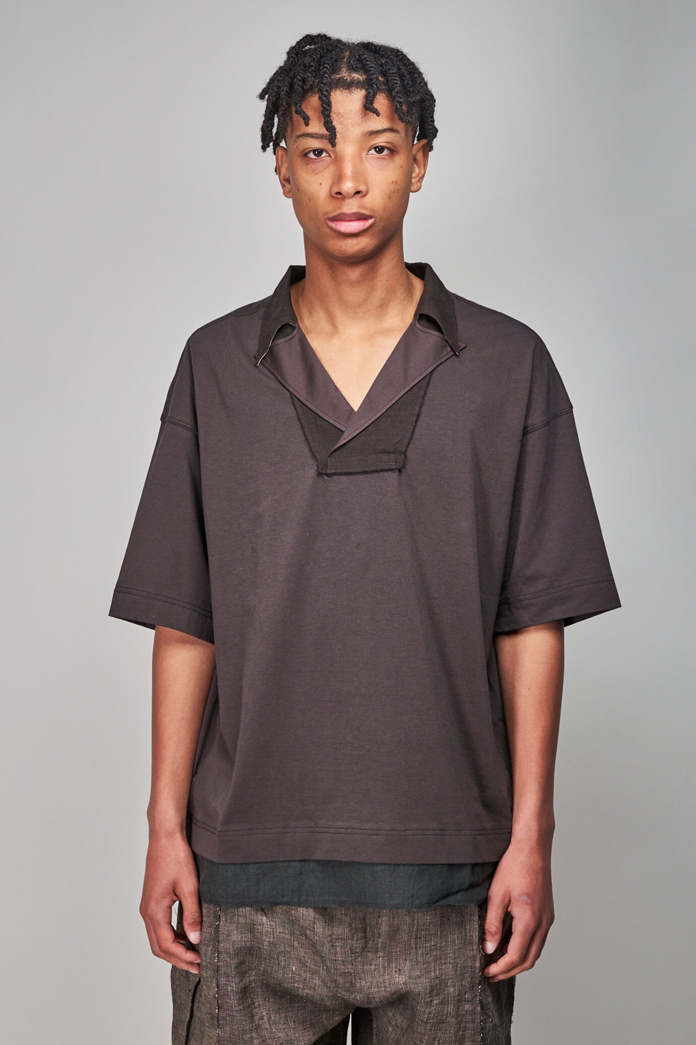 Collared T shirt, brown