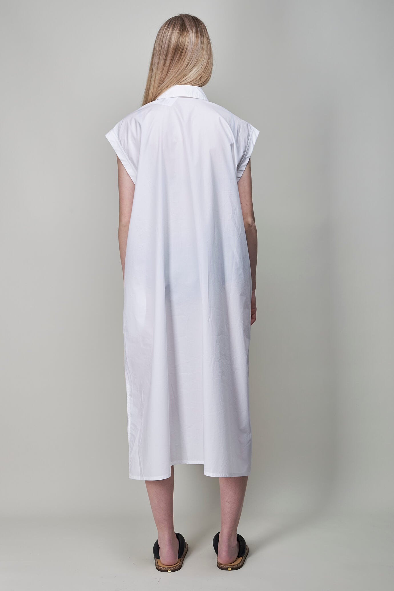 Deb Cpop Sleeveless Shirt Dress, white