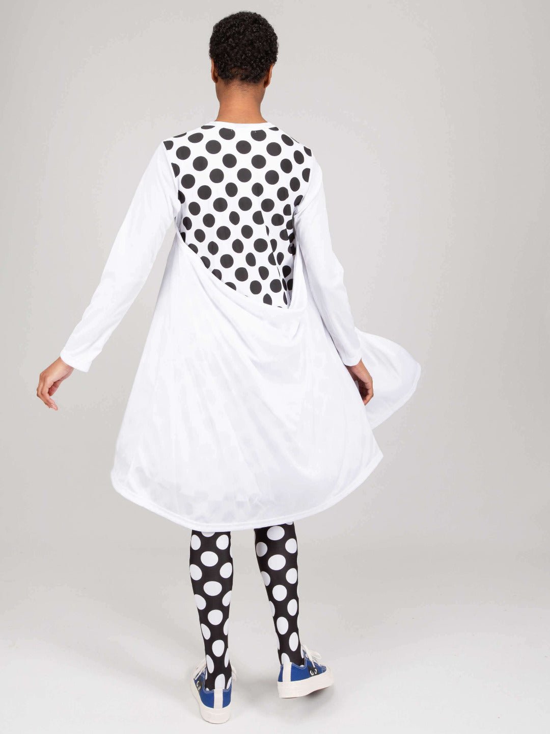 Back view of Ladies Laye longsleeve showcasing contemporary design details