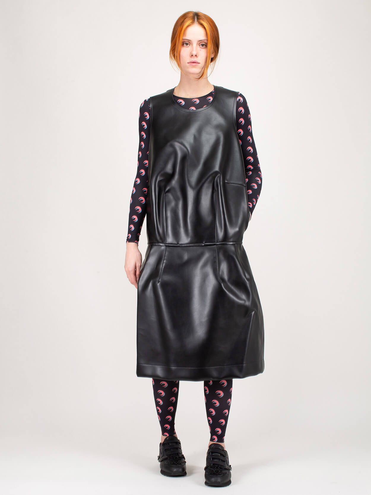 Comme des Garons Midi Dresses - Synthetic Leather LABELS Comme des Garons Midi Dresses - Synthetic Leather LABELS
