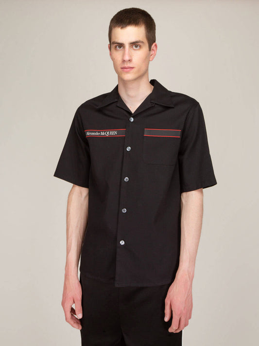 Logo Tape Shortsleeve Shirt black