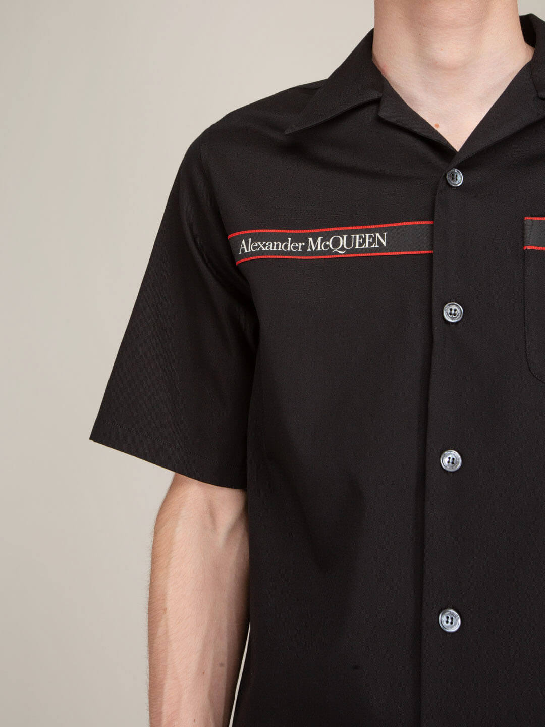 Logo Tape Shortsleeve Shirt black